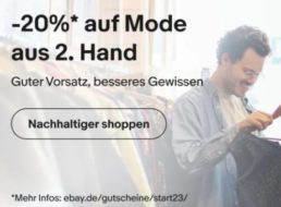 Ebay: Mode aus zweiter Hand mit 20 Prozent Extra-Rabatt