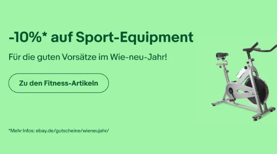 Ebay: Fitness-Artikel Refurb mit 10 Prozent Extra-Rabatt