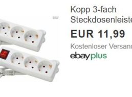 Ebay: Kopp-Steckdosenleiste im Doppelpack für 11,99 Euro