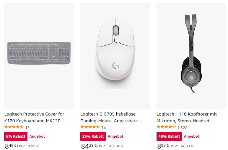 Amazon: Logitech-Sale mit Tastatur K350 zum Bestpreis