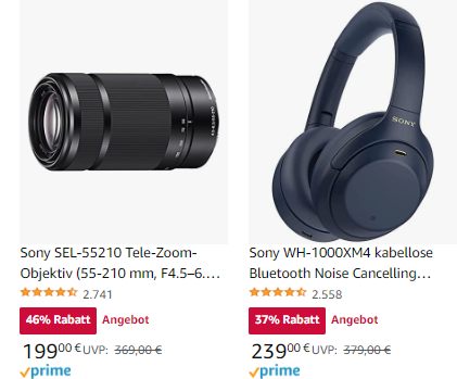 Amazon: Sony-Brandweek mit Schnäppchen ab 65 Euro