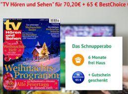 TV Hören und Sehen: Halbjahresabo für 70,20 Euro mit Gutschein über 65 Euro