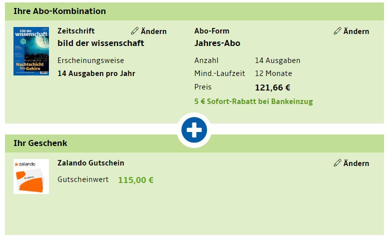 Bild der Wissenschaft: 14 Hefte für 116,66 Euro mit Gutschein über 115 Euro