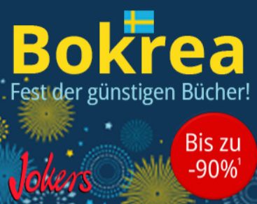 Jokers: "Bokrea Bücherfest" mit Schnäppchen ab einem Euro