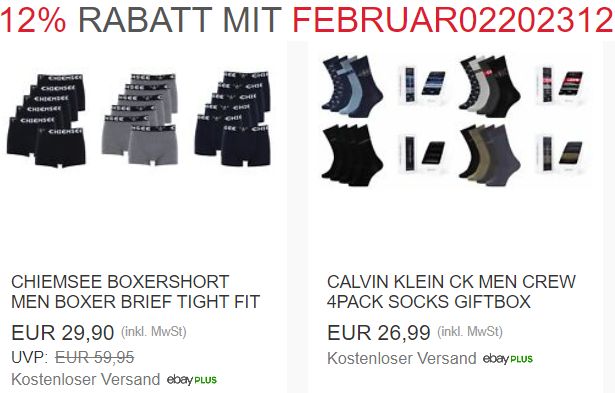 Ebay: 12 Prozent Rabatt auf Top-Modemarken