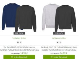 Fruit of the Loom: Sweater im Doppelpack für 14,99 Euro