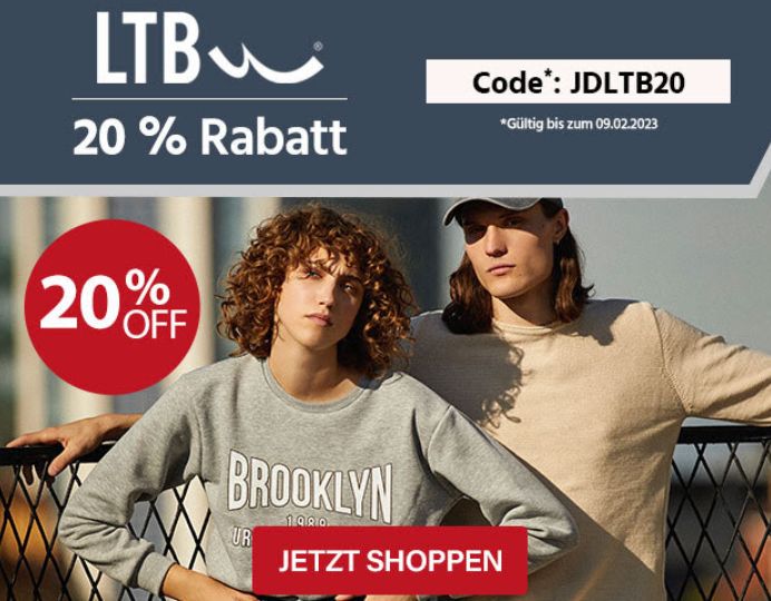 LTB: Rabatt von 20 Prozent bei "Jeans Direct"