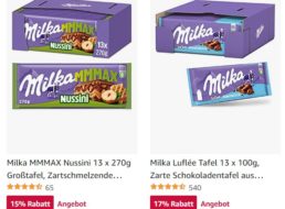 Milka: Rabattaktion bei Amazon mit Schoko-Großpackungen zu Schnäppchenpreisen