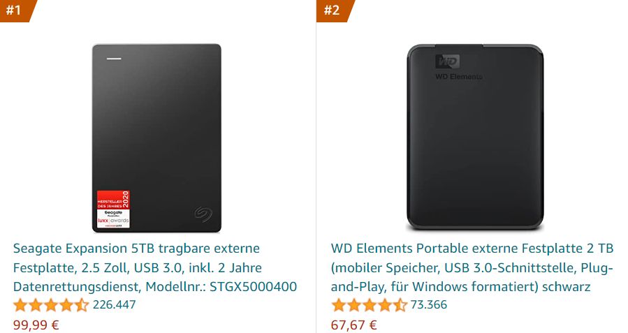 Amazon: Seagate Expansion mit fünf TByte für 99,99 Euro