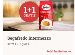 Cafori: Zwei Kilo „Segafredo Intermezzo“ für 16,98 Euro frei Haus