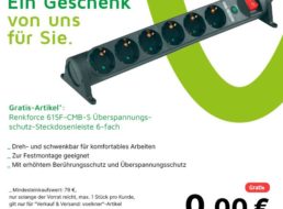 Gratis: Renkforce-Steckdosenleiste bei Völkner ab 79 Euro Warenwert geschenkt