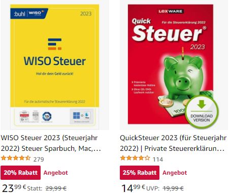 Amazon: Steuerwoche mit zahlreichen verbilligten Finanzprogrammen