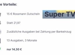 Magclub: 3 Monate „Super TV“ für 14,30 Euro mit Gutschein über 15 Euro