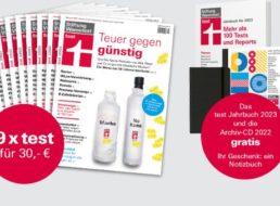 Test: Jahrbuch 2023 und 9 Ausgaben „test“ für 30 Euro