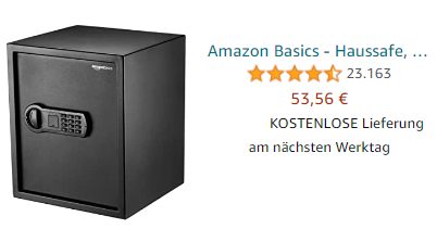 Amazon: Haussafe mit 15,3 Kilogramm Gewicht für 53,56 Euro