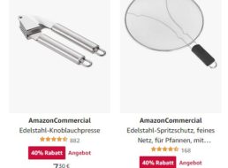 Amazon: Haushaltsprodukte der Eigenmarken mit Rabatt