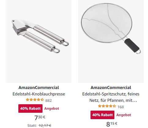 Amazon: Haushaltsprodukte der Eigenmarken mit Rabatt