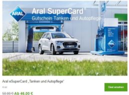 Groupon: Aral eSupercard für 46 statt 50 Euro