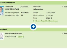 Cosmopolitan: Jahresabo für 47,20 Euro mit Gutschein über 50 Euro