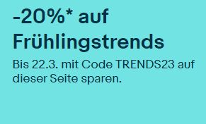 Ebay: Mode und mehr mit 20 Prozent Rabatt