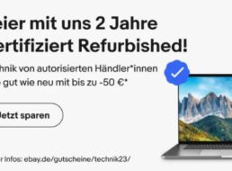 Ebay: Zertifizierte und generalüberholte Technikartikel mit 10 Prozent Rabatt