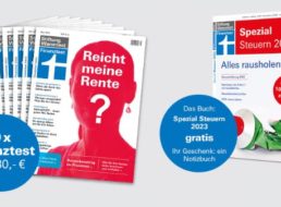 Gratis: Ratgeber „Steuern 2023“ zum Finanztest-Abo geschenkt