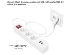 Ebay: Hama-Steckdosenleiste mit zwei USB-Ports für 18,99 Euro