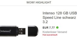 Ebay: Intenso USB-Stick mit 128 GByte für 7,77 Euro frei Haus