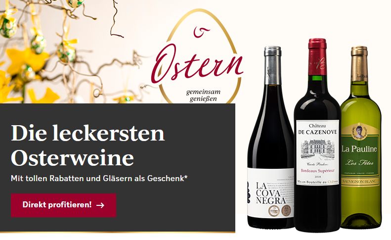 Weinboerse: 10 Prozent Rabatt und Gratis-Versand