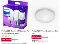 Amazon: Beleuchtungsprodukte von Philips Lighting mit Rabatt