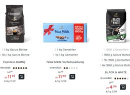 Tchibo: Kaffee-Sale mit Gratis-Versand ohne Mindestbestellwert