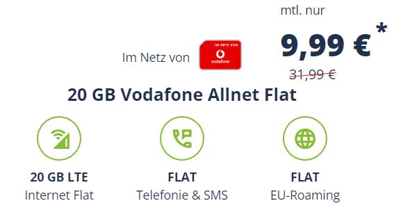 Freenet: 20 GByte LTE ohne Anschlusspreis für 9,99 Euro