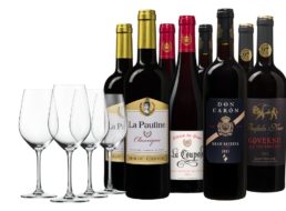 Weinboerse: Luxus-Weinpaket mit 4 Gläsern für 59,99 Euro frei Haus