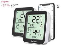 Amazon: Doppelpack Thermometer / Hygrometer mit Bluetooth und Tracking für 23,79 Euro