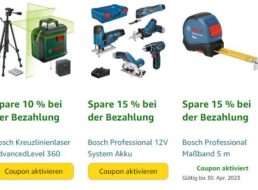 Amazon: „Bosch Professional“ mit bis zu 15 Prozent Rabatt