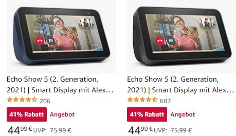 Amazon: Echo Show refurb für 44,99 Euro frei Haus