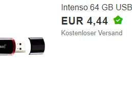 Ebay: Intenso USB-Stick mit 64 GByte für 4,44 Euro frei Haus