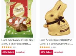 Amazon: Lindt-Sale mit Goldhasen-Restbeständen und mehr