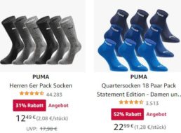 Amazon: Socken und Boxer von Levis und Puma mit Rabatt