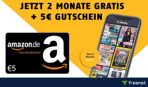 Gratis: Zwei Monate Readly inklusive Amazon-Gutschein