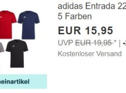 Wieder da: Adidas Entrada 22 T-Shirt für 13,56 Euro