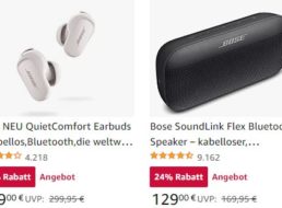 Amazon: Bose-Sale mit Kopfhörern und Bluetooth-Lautsprechern