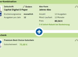 Capital: e-Abo für 75,04 Euro mit Gutschein über 75 Euro