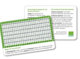 Gratis: DsiN-Passwortkarte zum Nulltarif frei Haus