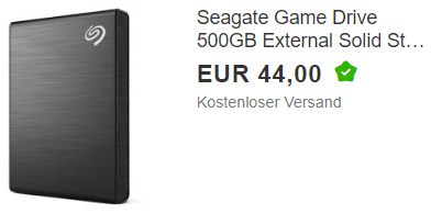 Ebay: "Seagate Game Drive" als B-Ware für 44 Euro frei Haus