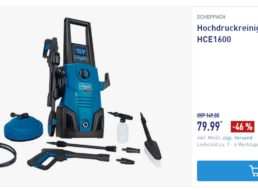 Aldi: Hochdruckreiniger Scheppach HCE1600 für 84,66 Euro frei Haus