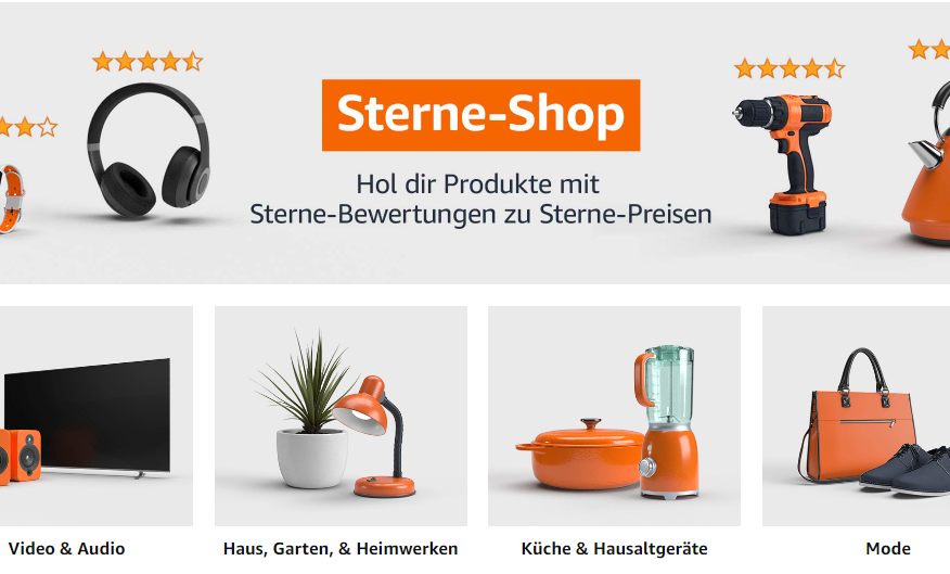 Amazon: Sterne-Shop mit gut bewerteten Produkten