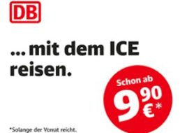 Deutsche Bahn: Supersparpreis ab 9,90 Euro verfügbar