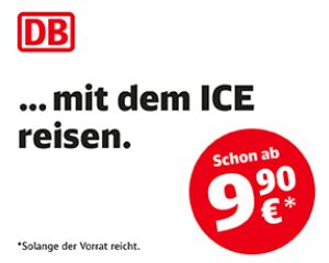 Deutsche Bahn: Supersparpreis ab 9,90 Euro verfügbar