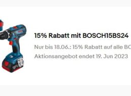 Ebay: Bosch Professional mit 15 Prozent Rabatt